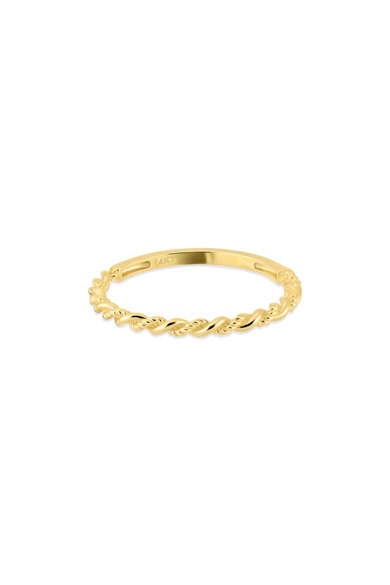 14k Gold Stackable Twisted Ring, Alternate, color, 14KY