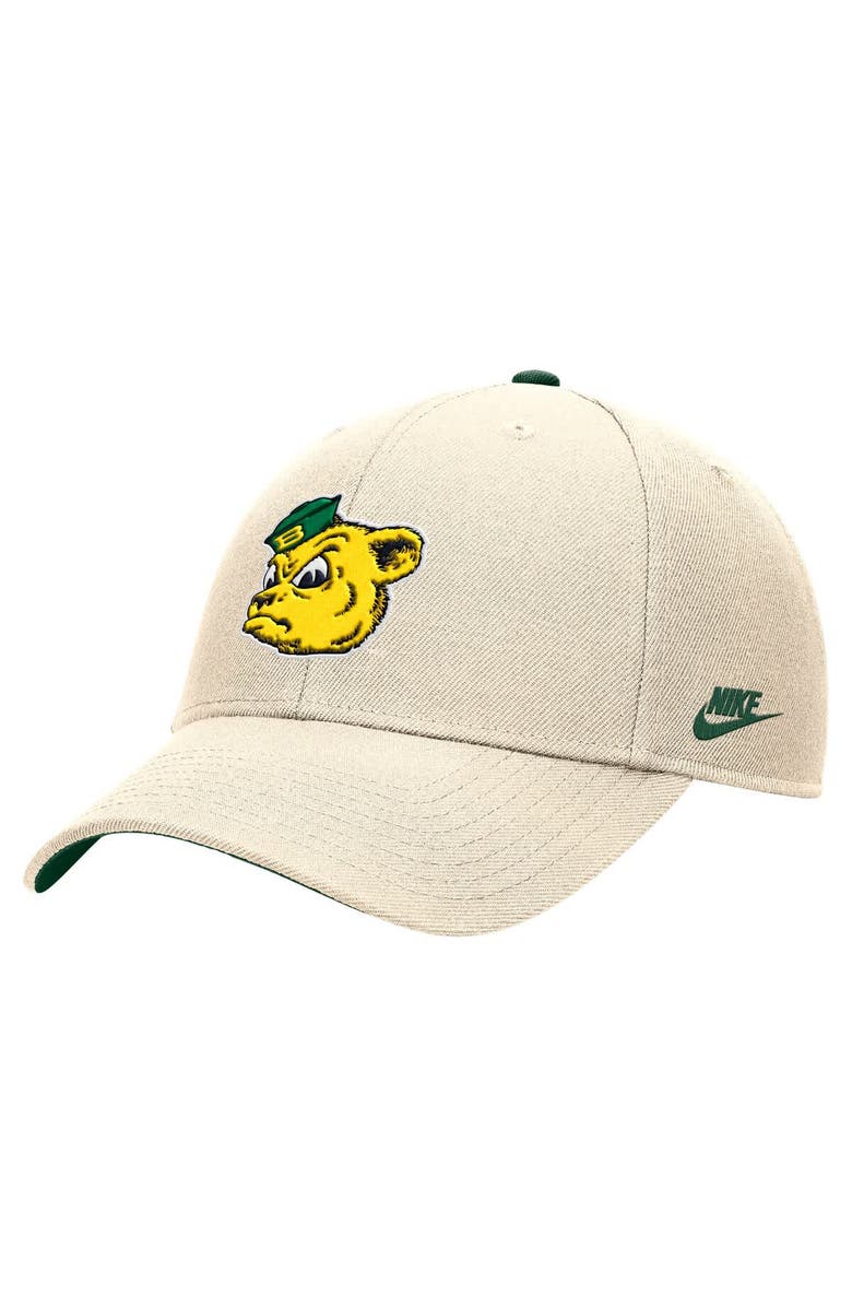 Nike Men's Nike Natural Baylor Bears Vintage Rise Dri-FIT Adjustable Hat, Main, color, 