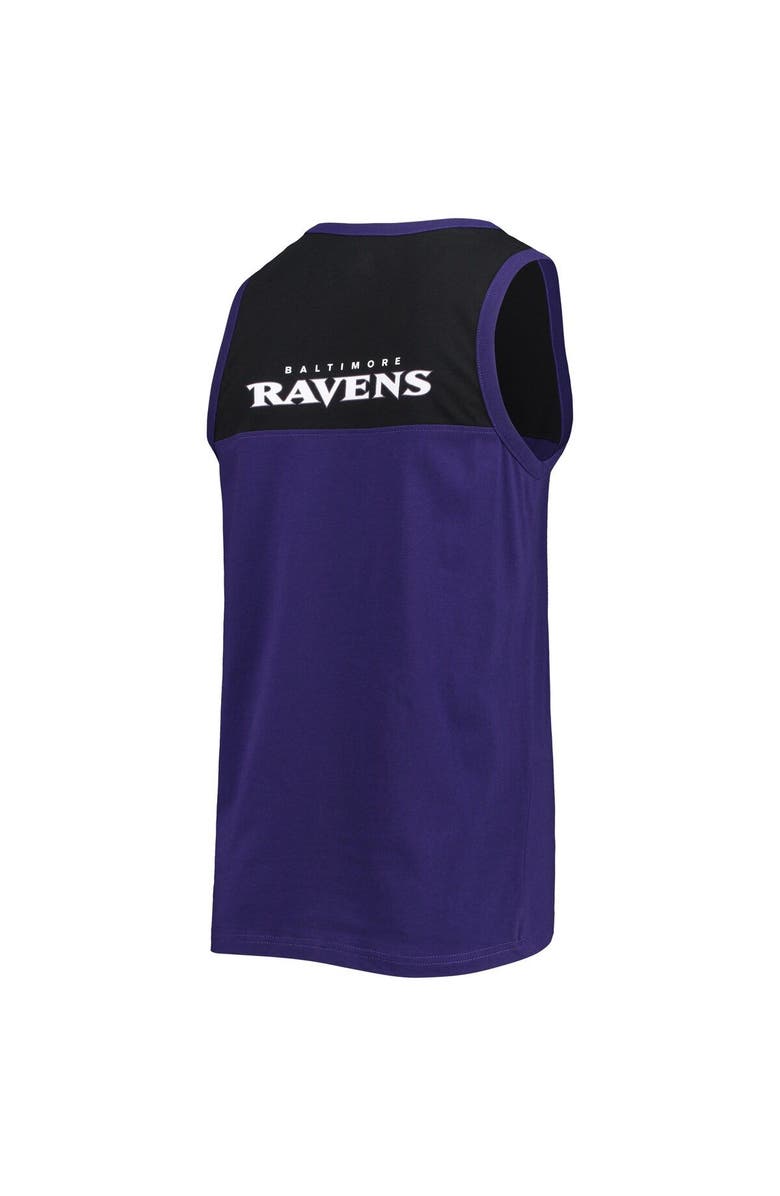 STARTER Men's Starter Purple/Black Baltimore Ravens Team Touchdown Fashion Tank Top, Alternate, color, 