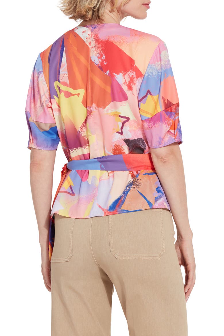 Juno Front Tie Wrap Top, Alternate, color, ZESTY SHADES