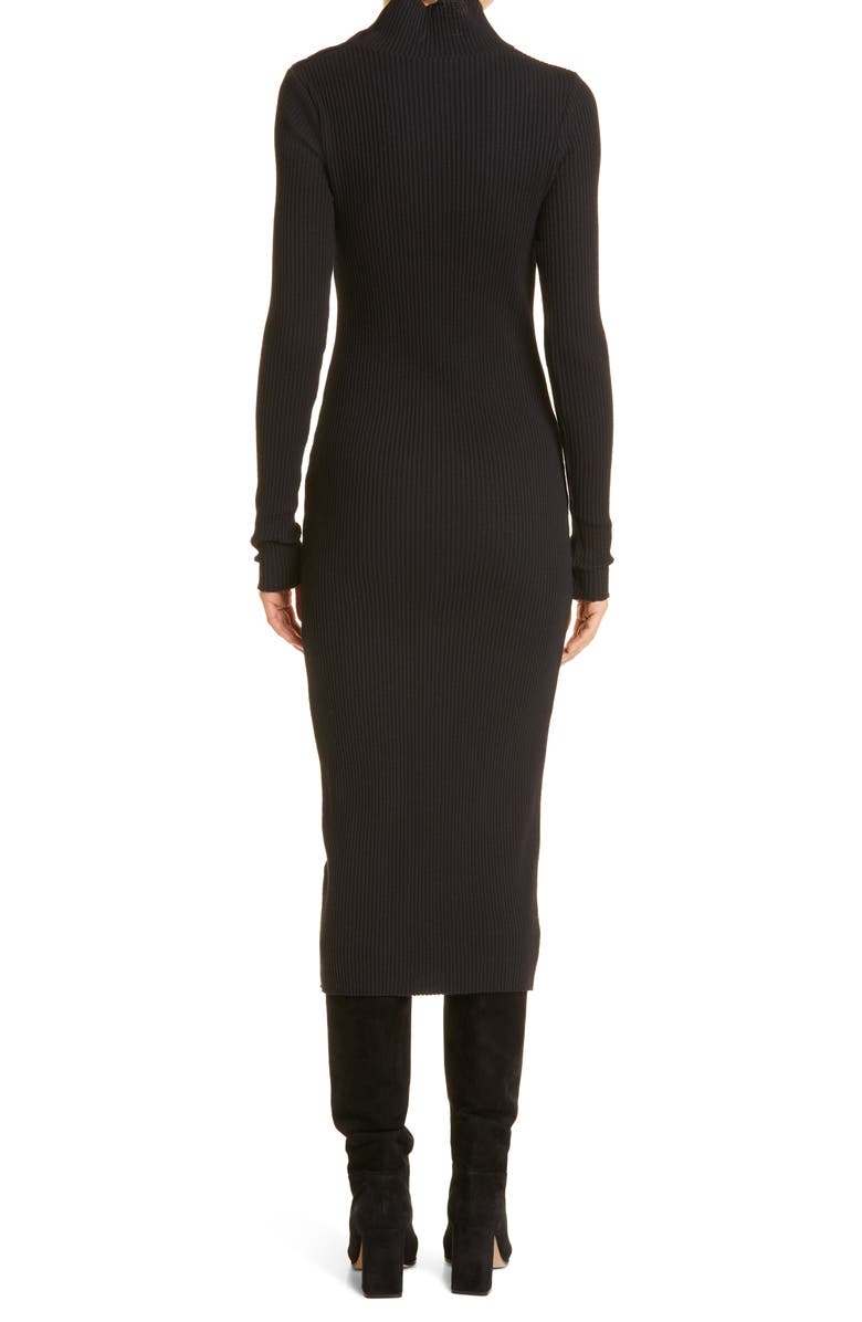 The Range Jumbo Stark Thermal Turtleneck Midi Dress, Alternate, color, 
