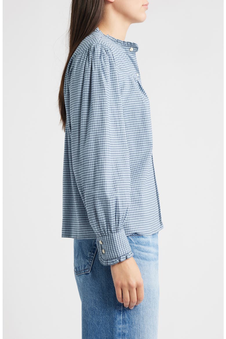 Alanna Plaid Shirt, Alternate, color, STONE BLUE CHECK