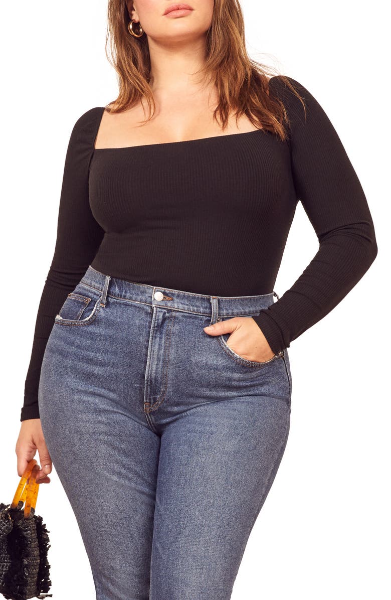 Reformation Gaia Bodysuit, Alternate, color, 