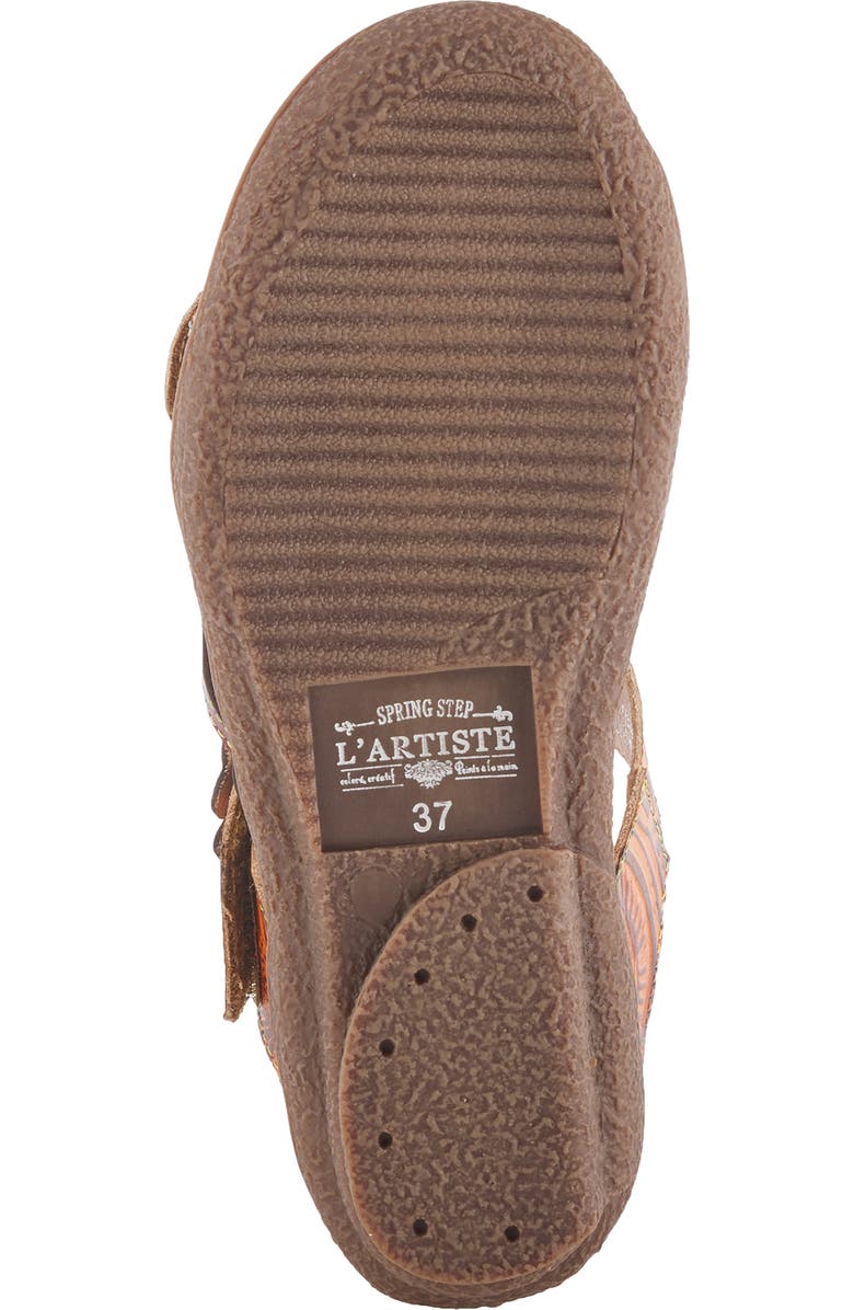 L'Artiste by Spring Step Aymee Wedge Slide Sandal, Alternate, color, Mango Multi