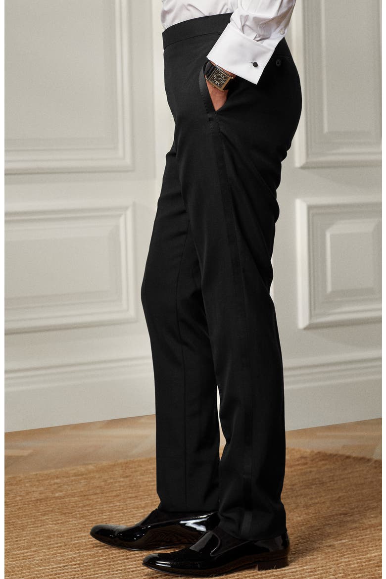 Gregory Wool Barathea Tuxedo, Alternate, color, BLACK