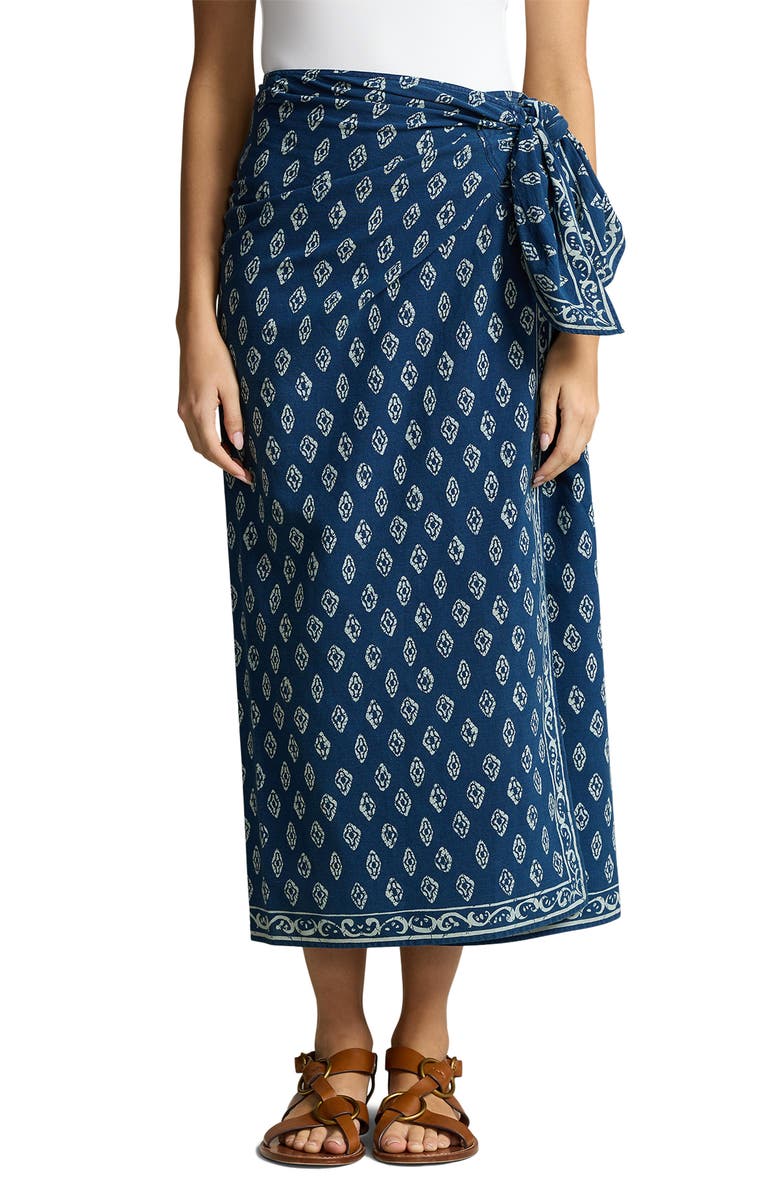 Polo Ralph Lauren Cotton Wrap Maxi Skirt, Main, color, 