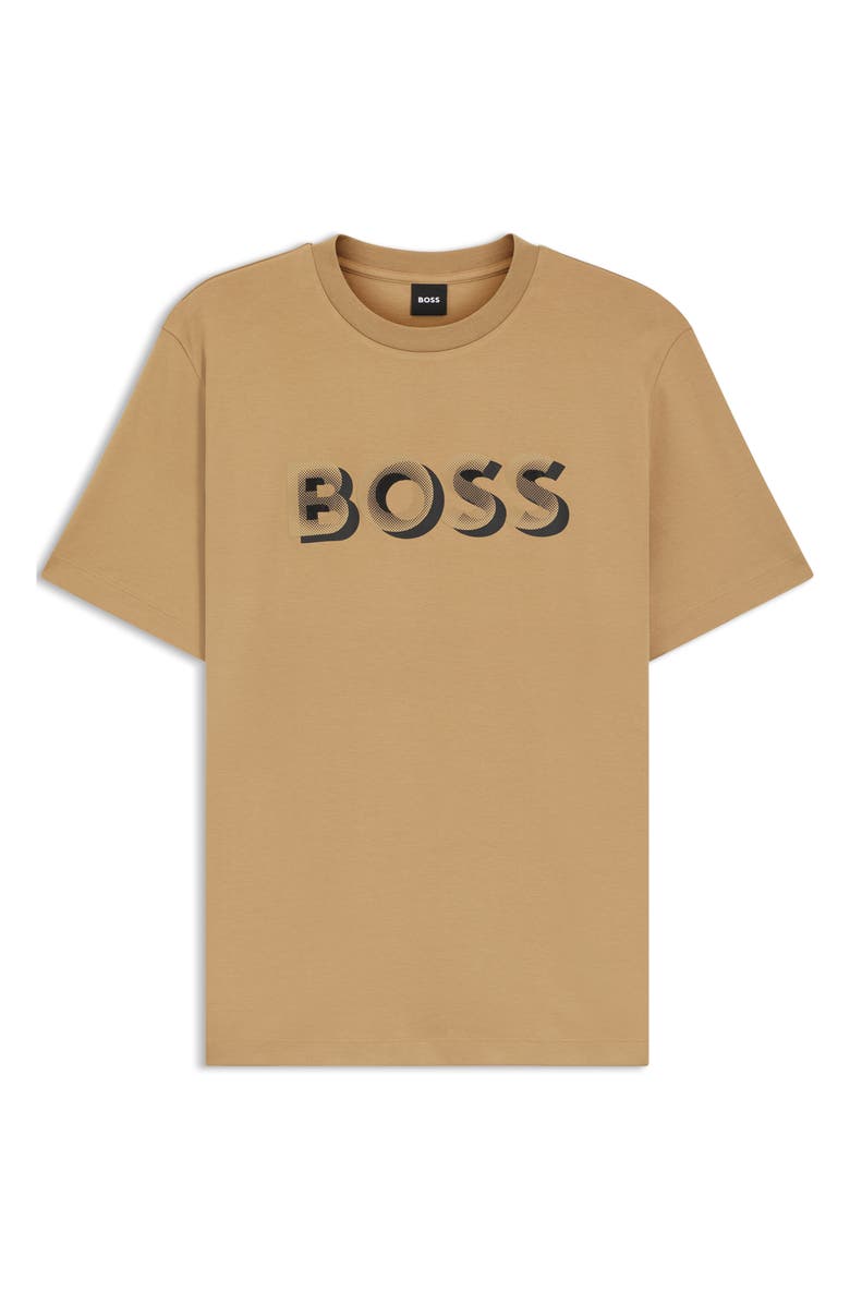 BOSS Thompson Cotton Logo Graphic T-Shirt, Alternate, color, Medium Beige