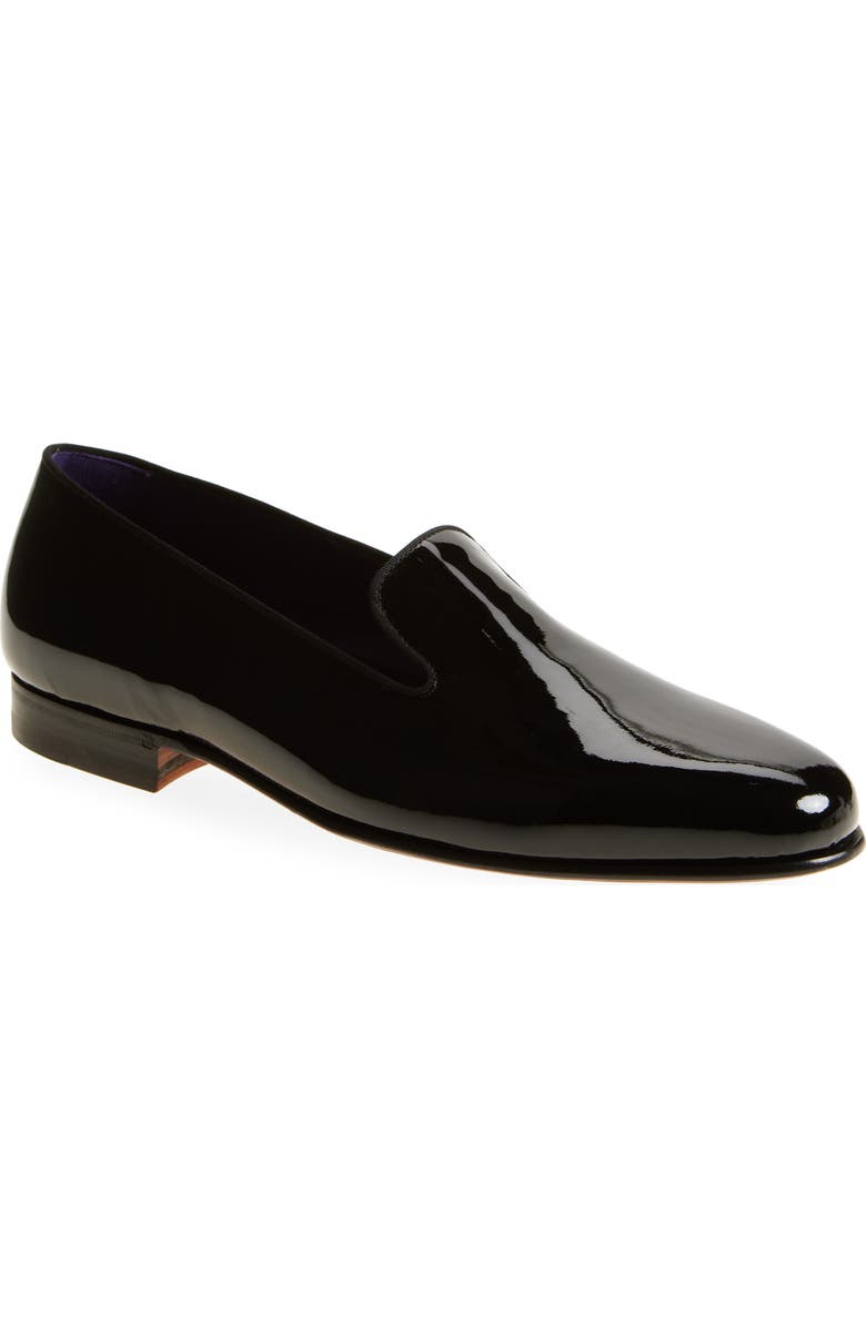 Ralph Lauren Purple Label Alonzo Patent Leather Loafer, Main, color, Black