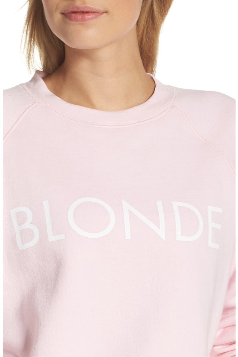 Blonde Crewneck Sweatshirt, Alternate, color, PINK