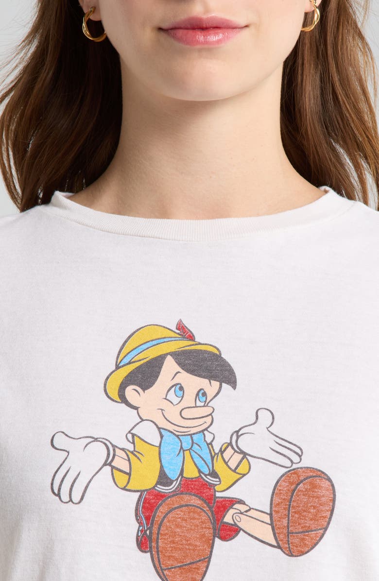 Re/Done x Disney Classic 'Pinocchio' Graphic T-Shirt, Alternate, color, Vintage White