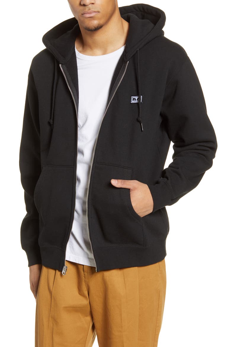 All Eyez II Zip Hoodie, Main, color, BLACK