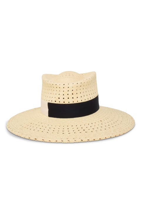 Merle Open Weave Straw Sun Hat