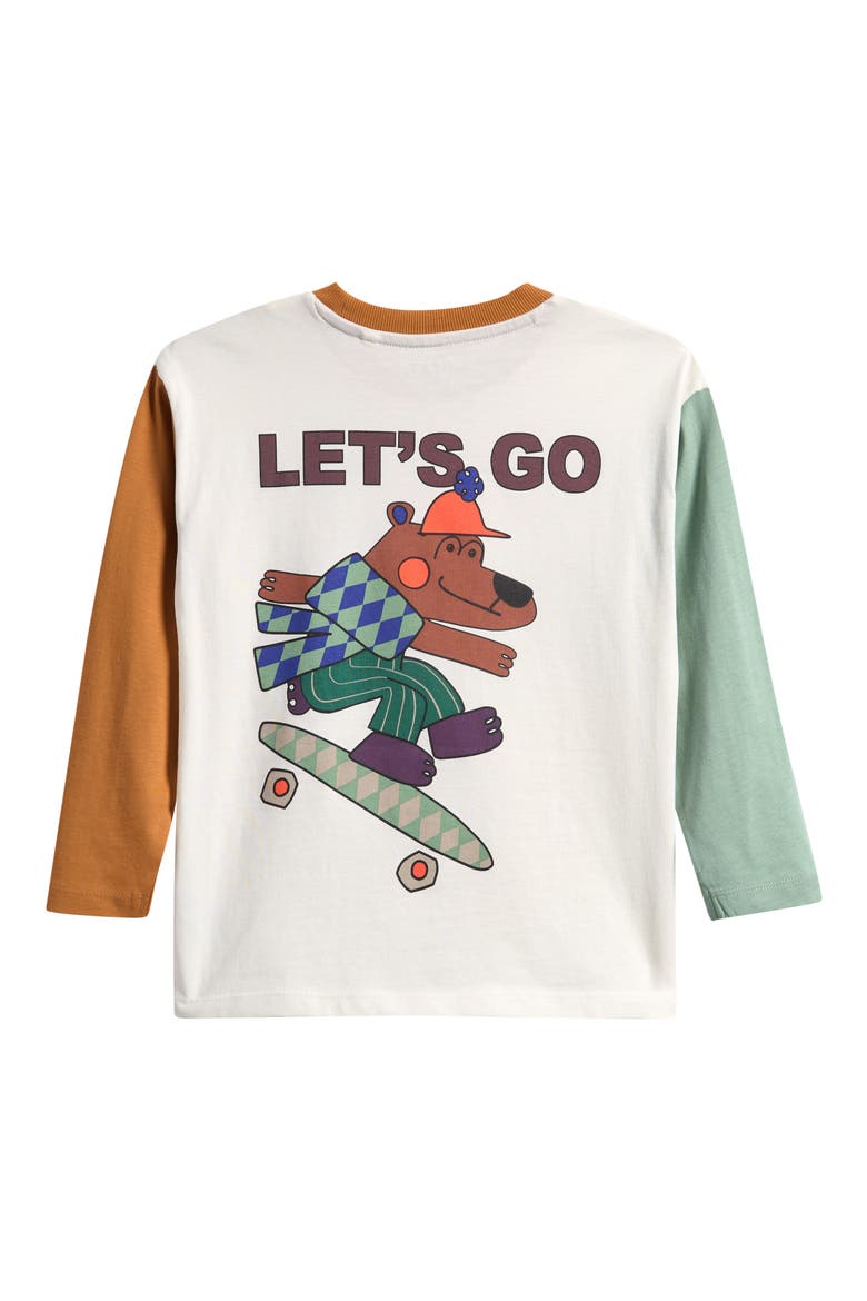 Kids' Colorblock Graphic T-Shirt, Alternate, color, WHITE