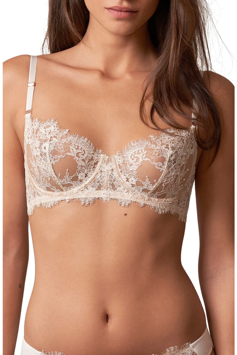 Entice Underwire Balconette Bra, Main, color, WHITE/ NYLON