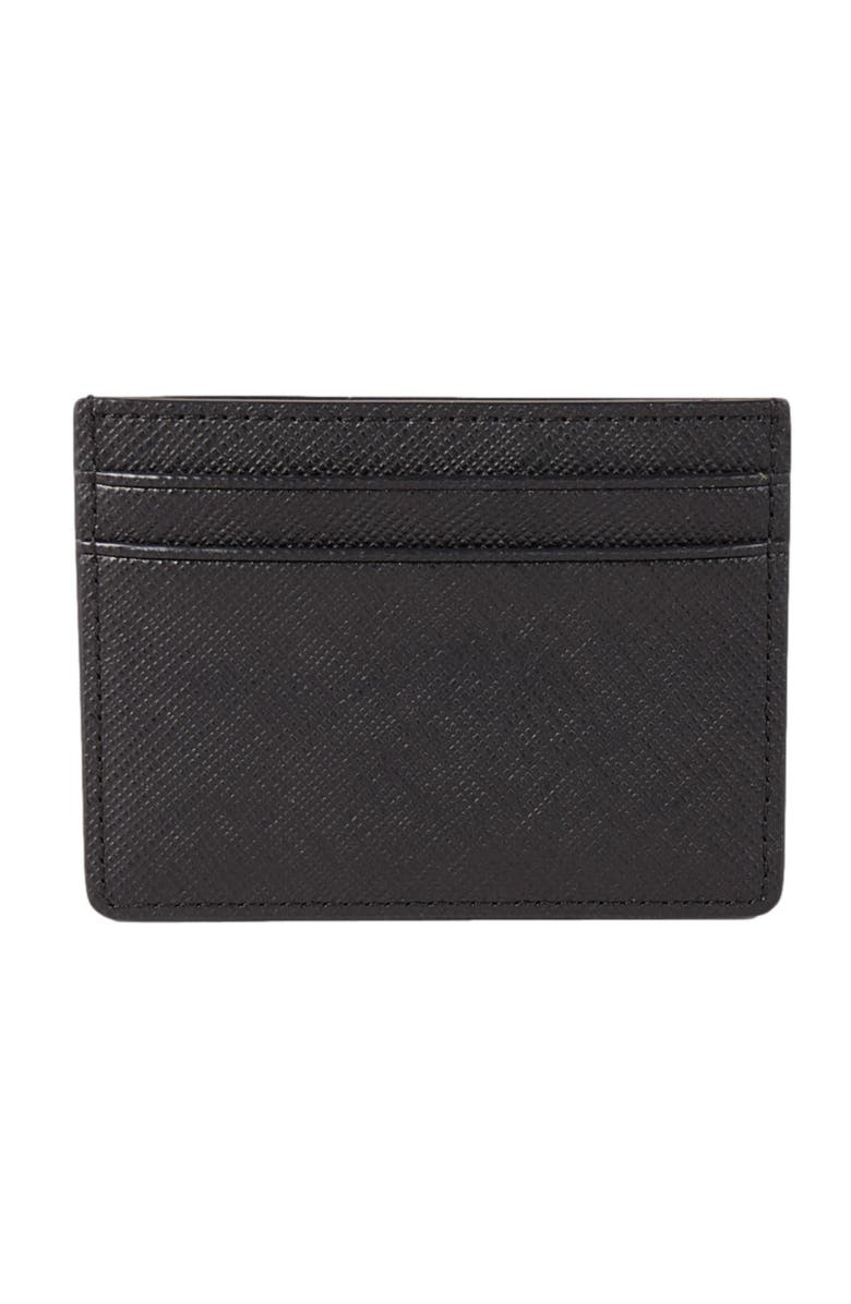 SANDRO Reconstituted leather cardholder, Alternate, color, Black