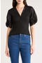 Fallon Puff Sleeve Mixed Media T-Shirt