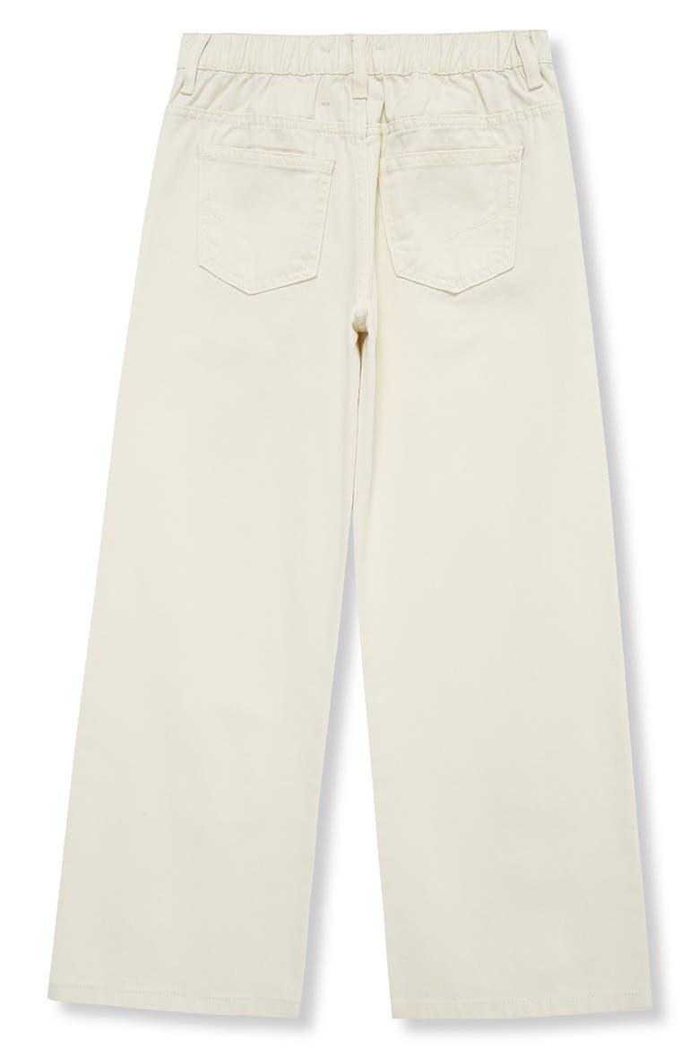 Kids' Distressed Wide Leg Jeans, Alternate, color, OFF-WHITE