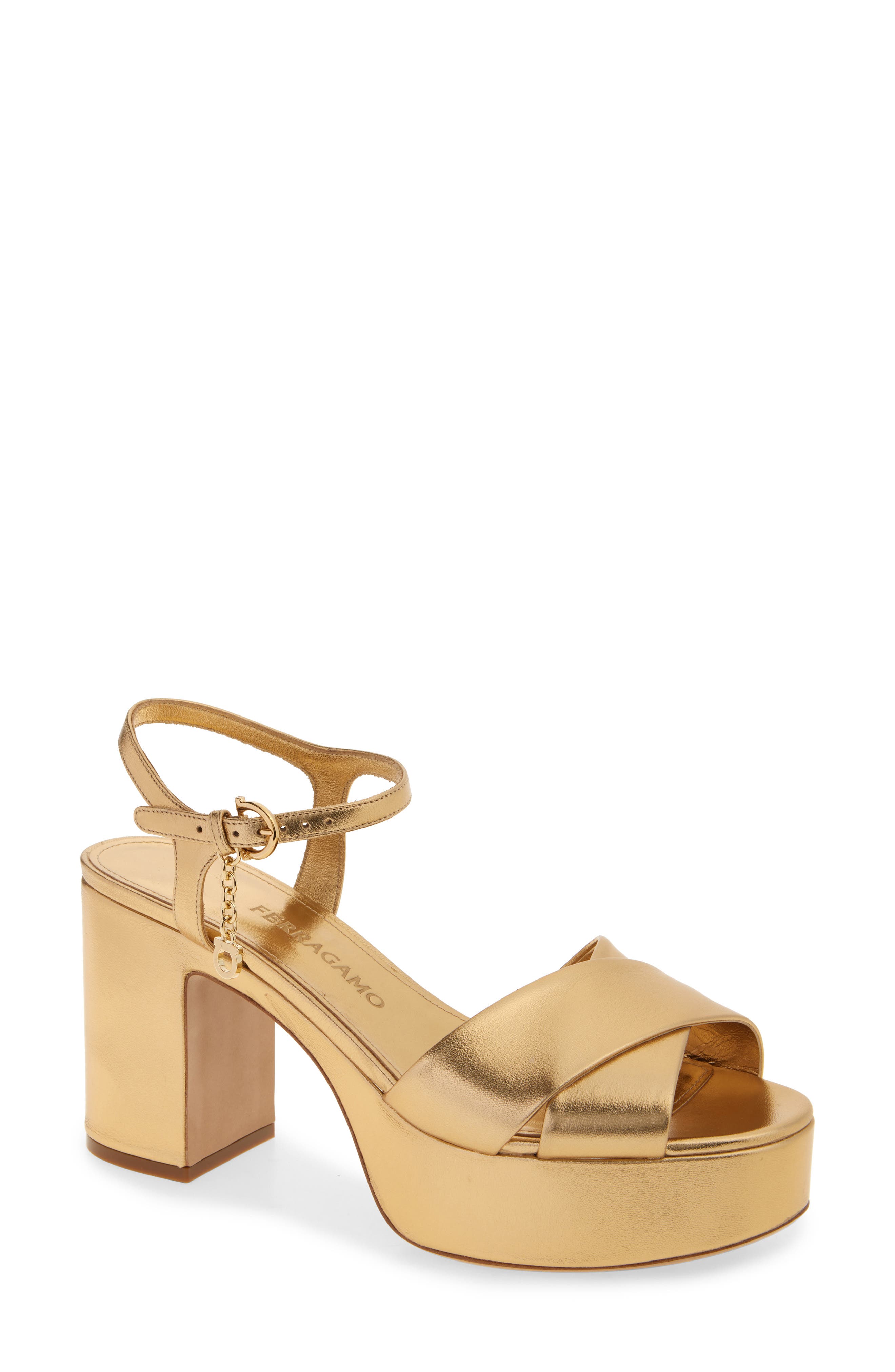 FERRAGAMO Savia Platform Sandal, Main, color, 