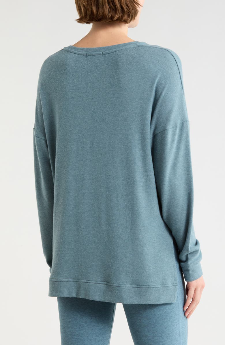 Beyond Yoga Long Weekend Lounge Pullover, Alternate, color, Storm