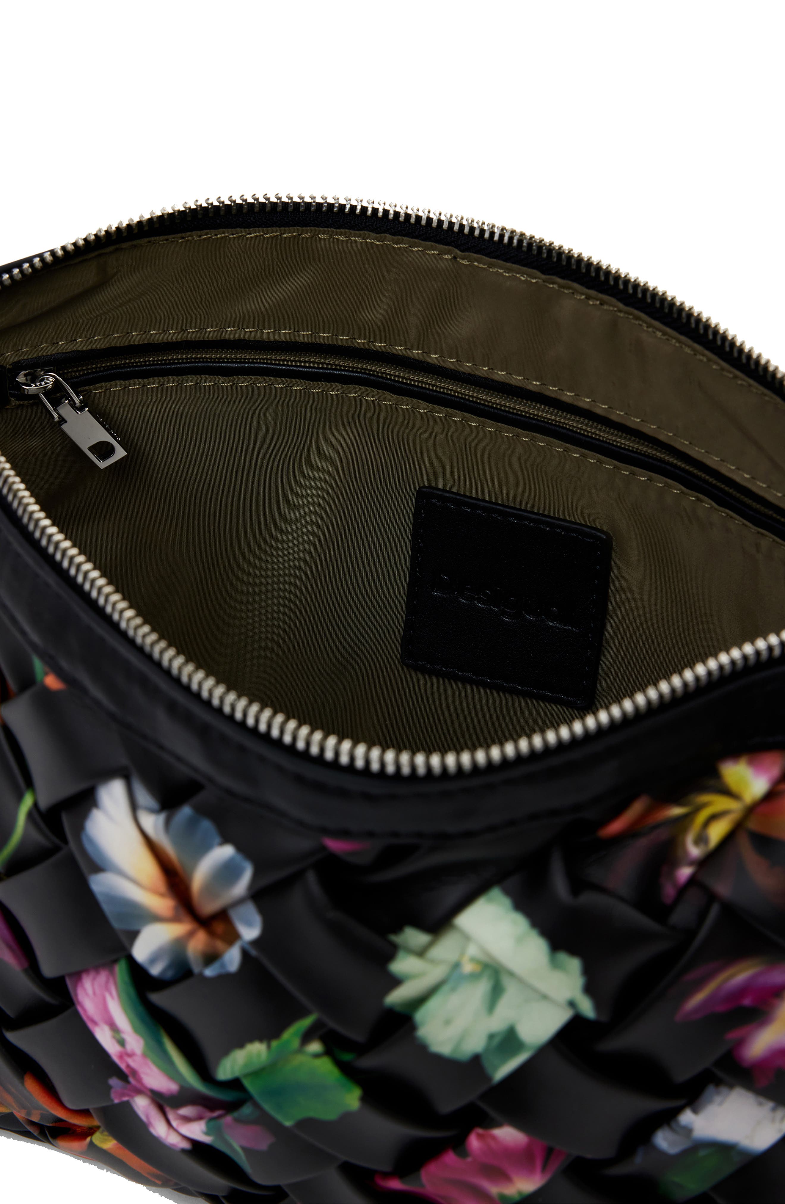 Desigual Floral Woven Shoulder Bag, Alternate, color, 