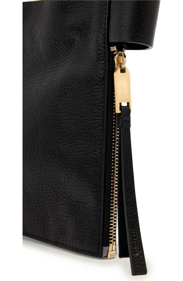 AllSaints Marlo Leather Crossbody Bag, Alternate, color, Black