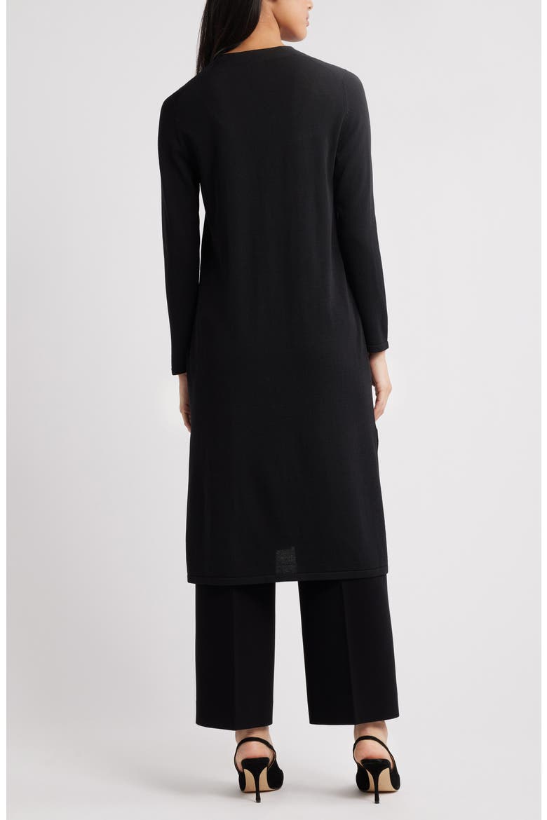 One-Button Duster Cardigan, Alternate, color, ANNE BLACK