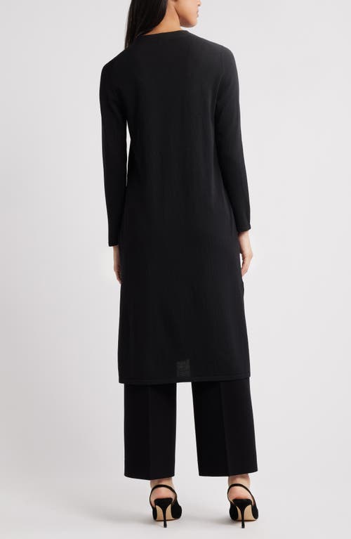 Anne Klein One-button Duster Cardigan In Anne Black