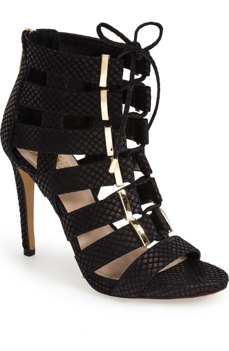 Vince Camuto 'Freshi' Snake Embossed Ghillie Sandal, Main, color,