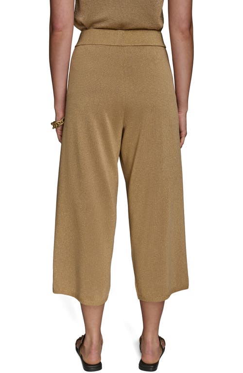 Shop Donna Karan New York Metallic Crop Sweater Pants