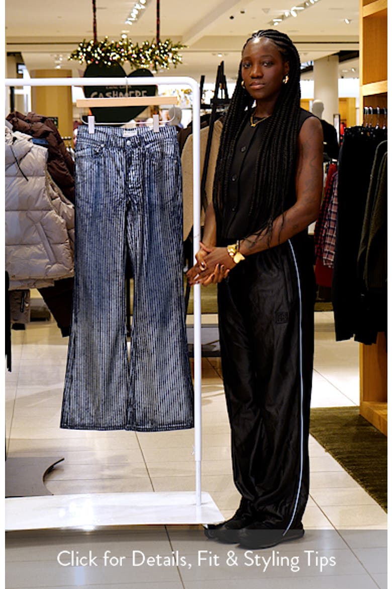 West Coast Metallic High Waist Flare Jeans video