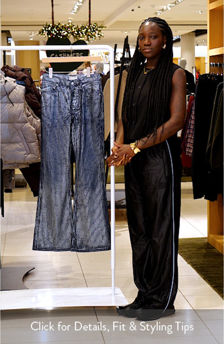 West Coast Metallic High Waist Flare Jeans, sales video thumbnail