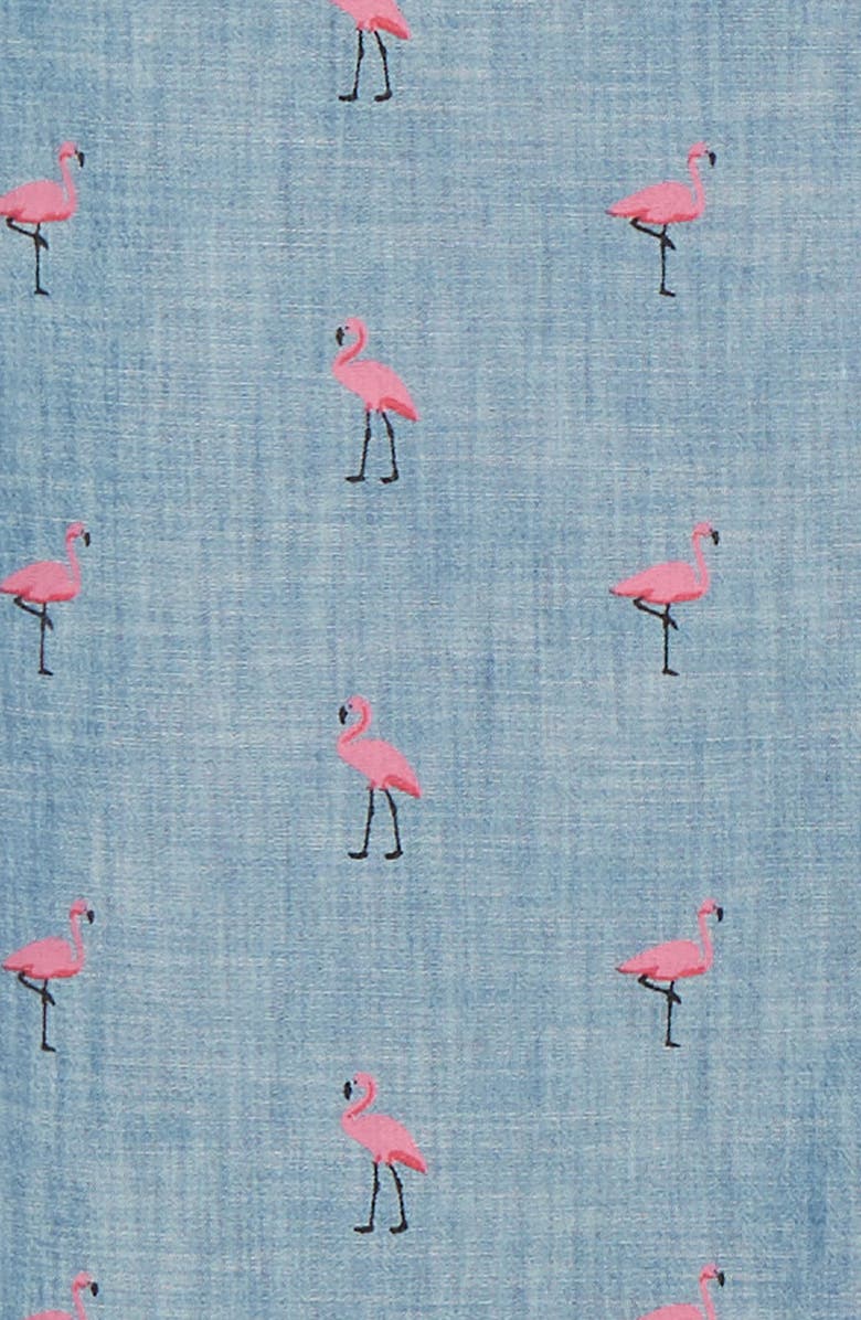 Bonobos Riviera Slim Fit Flamingo Print Sport Shirt, Alternate, color,