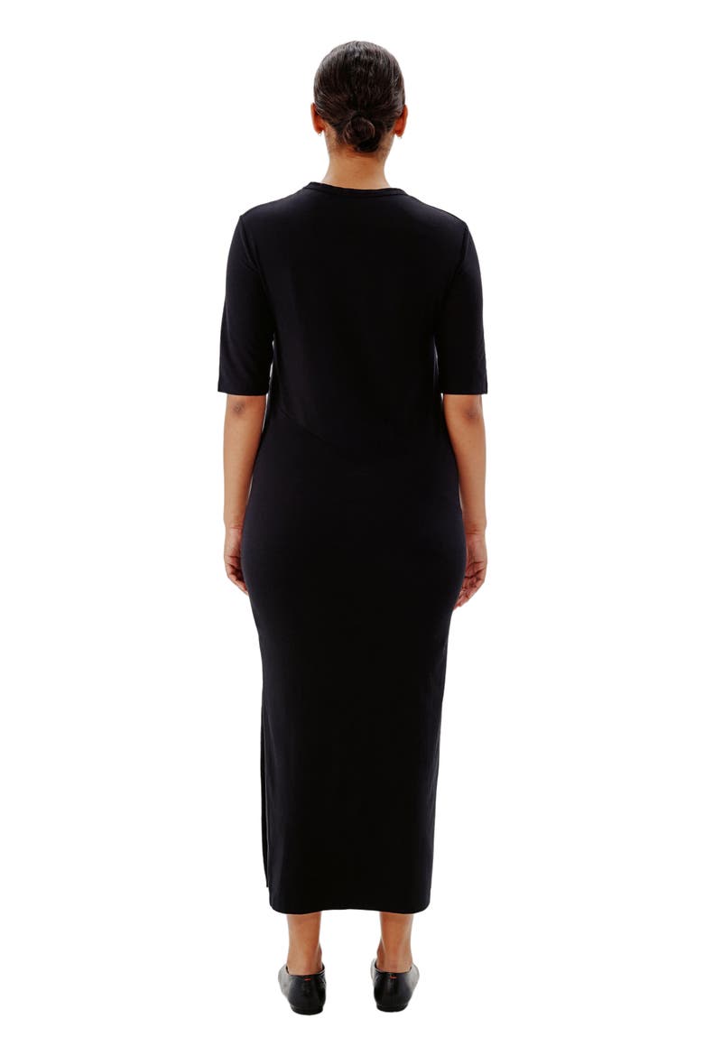 ELBOW SLEEVE DRESS, Alternate, color, BLACK