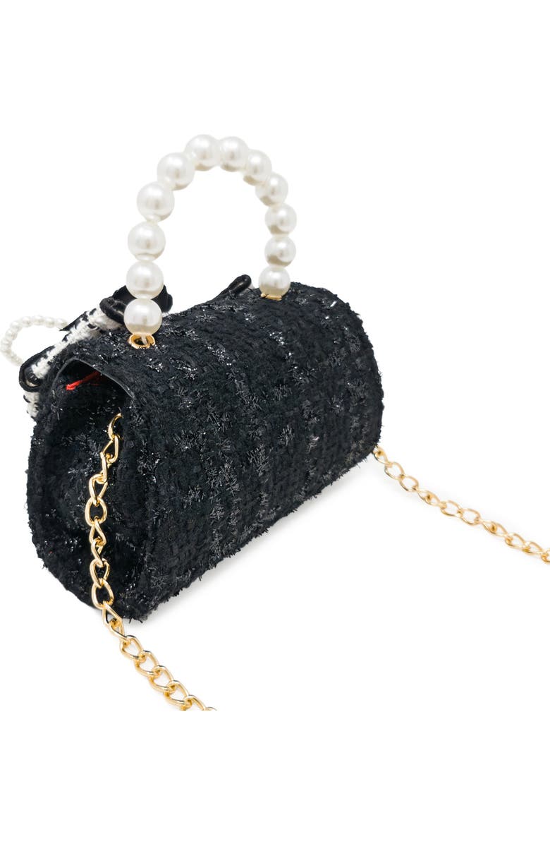 Puttisu Coco Ribbon Bow Pearl Handbag, Alternate, color, Noir Elegance