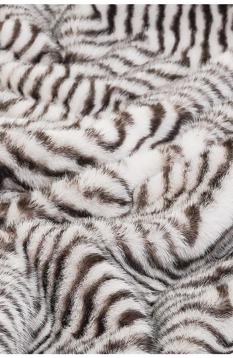 Sea To Me Blankets Luxury Travel Trio Blanket, Tote, and Eye Mask, Alternate, color, Zebra Brown/White