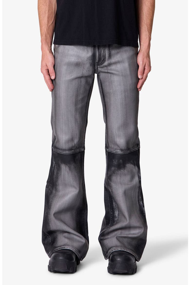 Baggy Washed Faux Leather Pants, Main, color, BLACK
