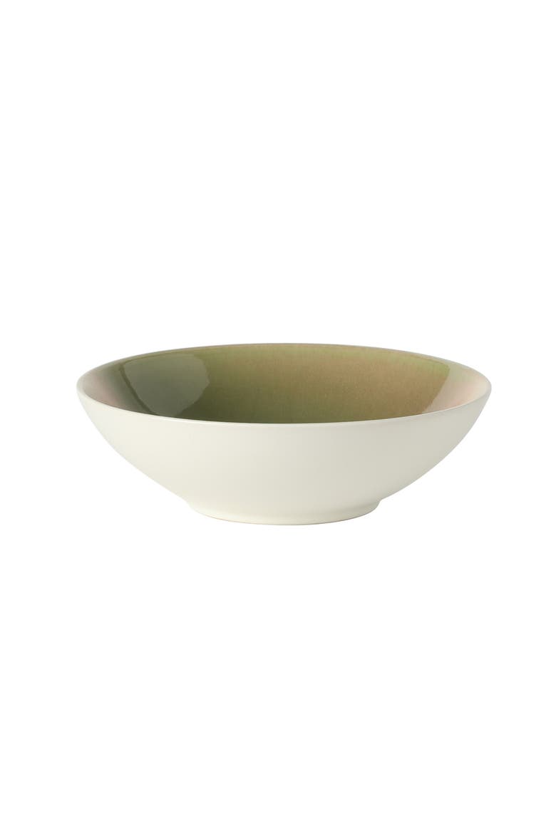 Crescenton 12-Piece Round Reactive Glaze Stoneware Dinnerware Set, Alternate, color, Green