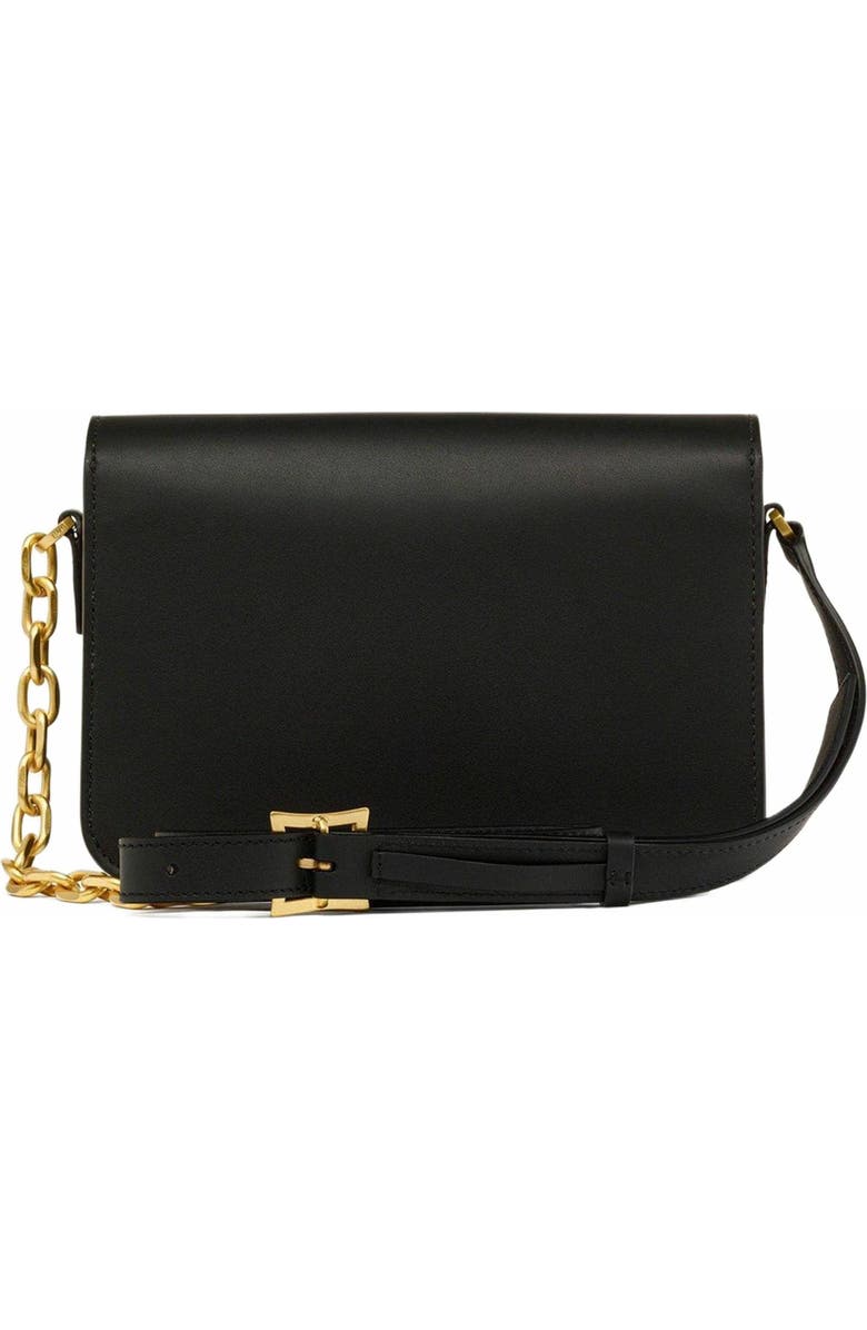 MCM Himmel Laurel Crossbody in Calf Leather, Alternate, color, Black