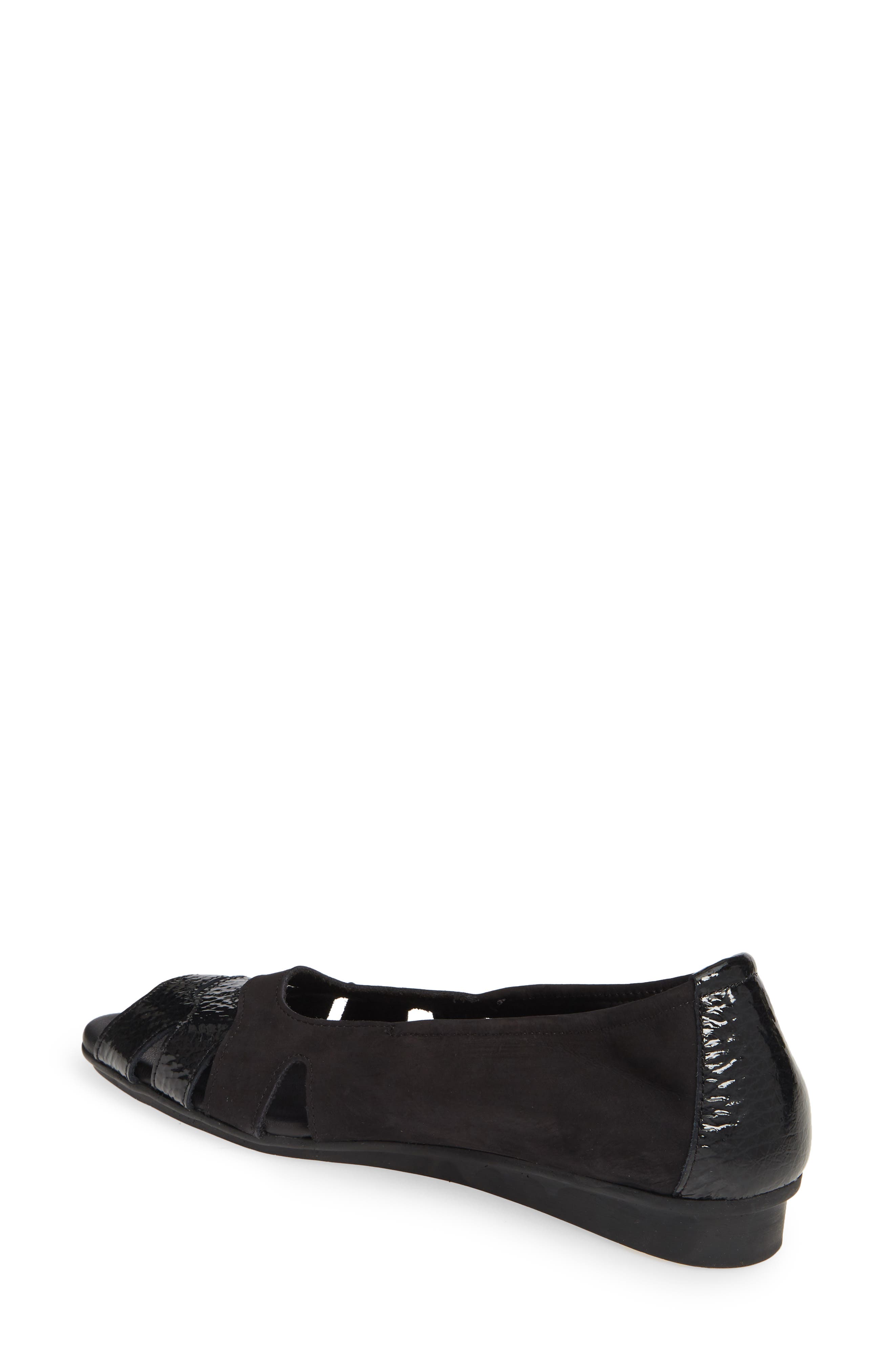 Arche Ninova Peep Toe Flat, Alternate, color, 