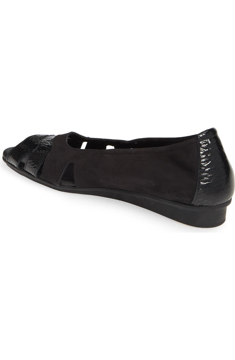 Arche Ninova Peep Toe Flat, Alternate, color,