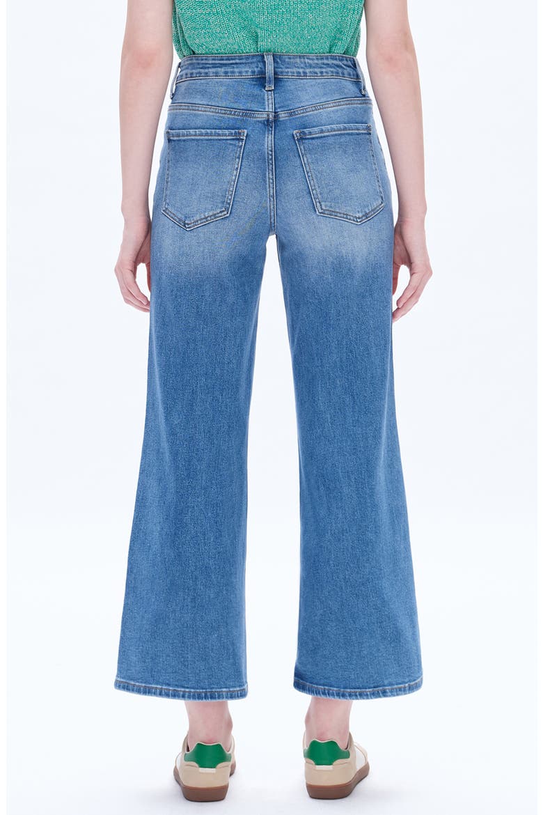 High Waist Ankle Wide Leg Jeans, Alternate, color, MEDIUM BLUE