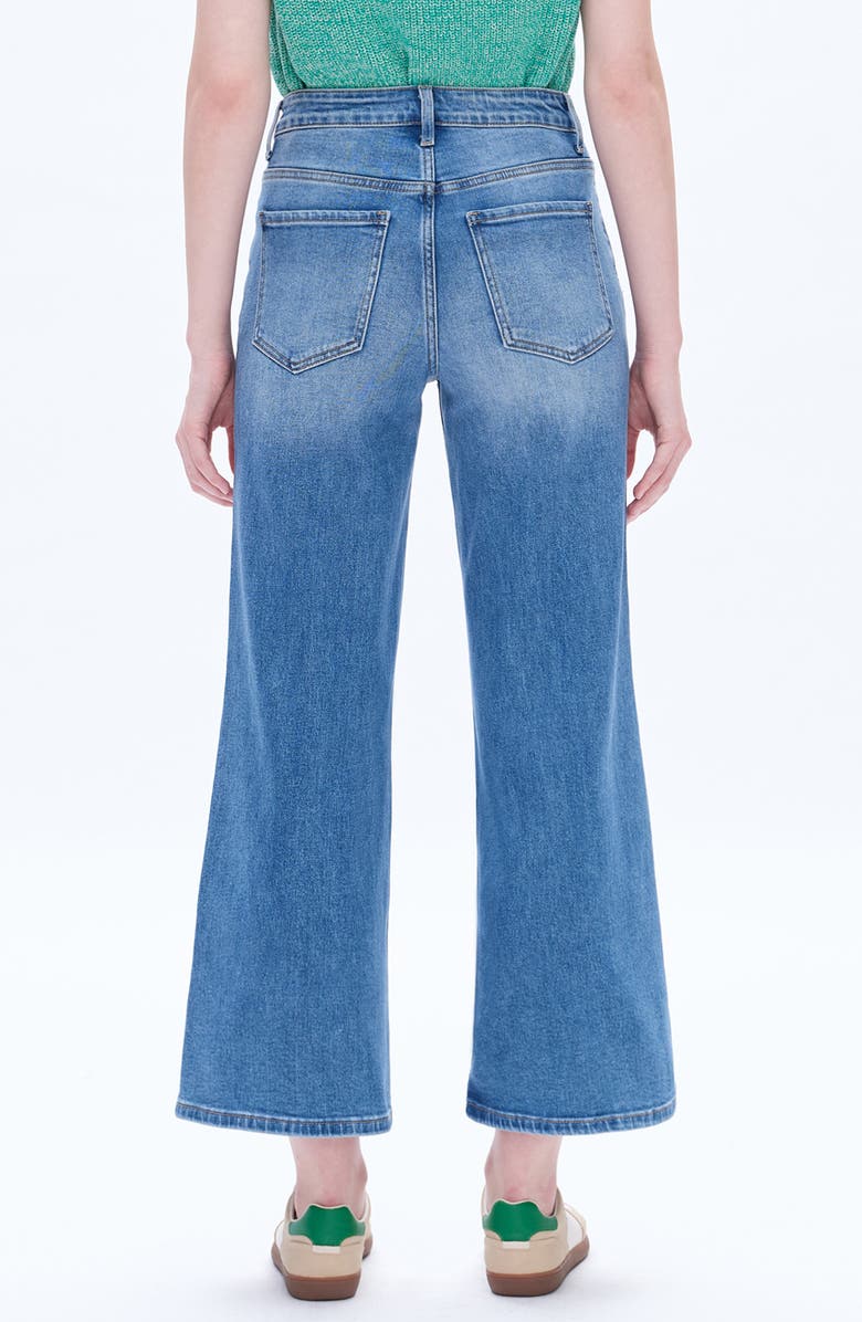 Bayeas High Waist Ankle Wide Leg Jeans, Alternate, color, Medium Blue