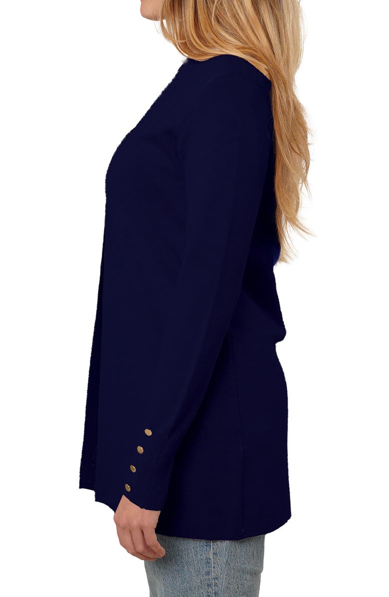 CYRUS Open Front Knit Cardigan, Alternate, color, Eclipse