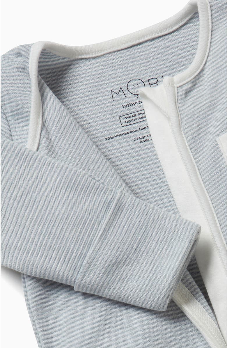 MORI Two Way Zip-Up Sleepsuit, Alternate, color, Blue Stripe