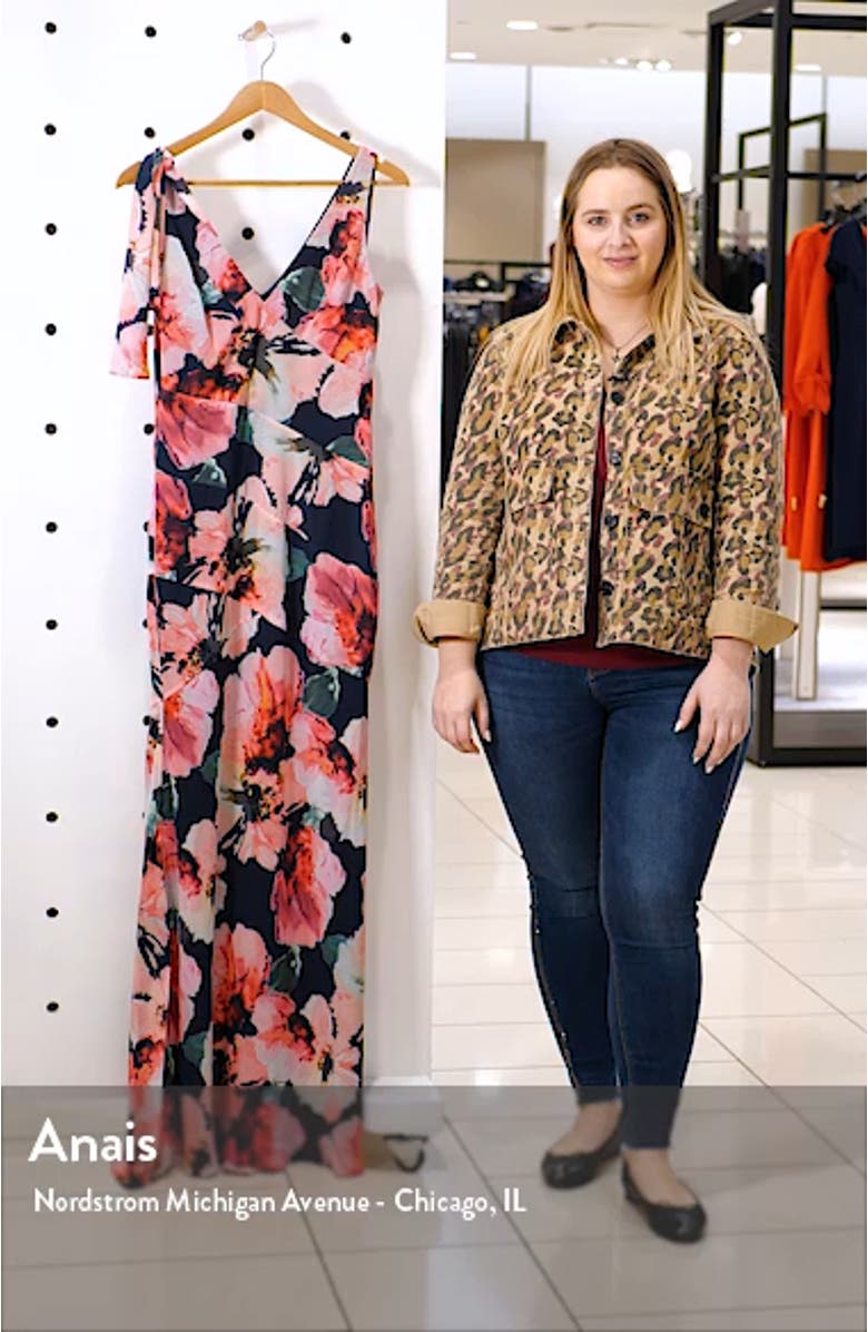 Floral Chiffon Mermaid Gown, sales video thumbnail
