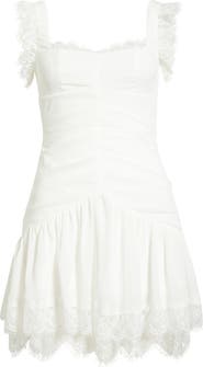 Lulus Ira Lace Tiered Minidress
