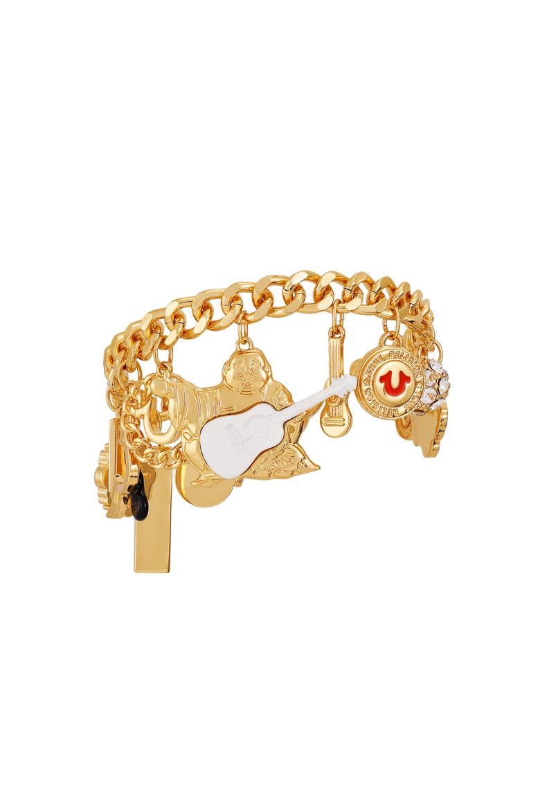 Gold-Tone Multi-Charm Bracelet, Alternate, color, Gold Tone