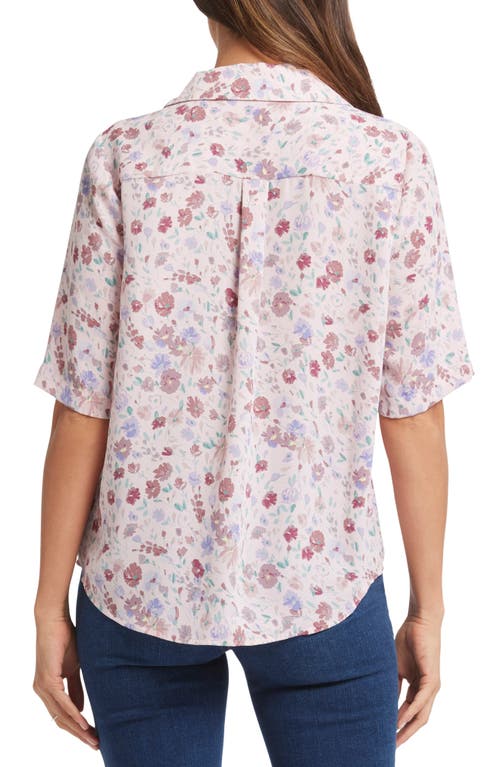 Nydj Gabrielle Floral Print Camp Shirt In Multi