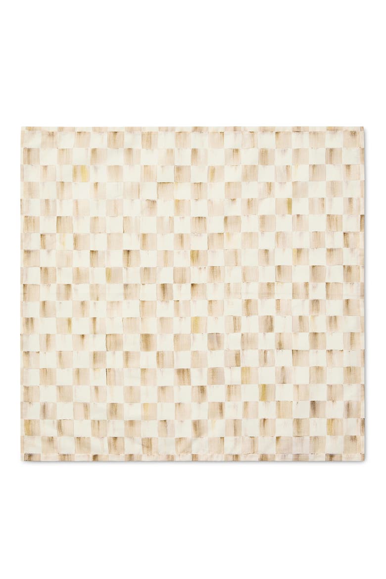 Mocha Check Napkin, Alternate, color, MOCHA