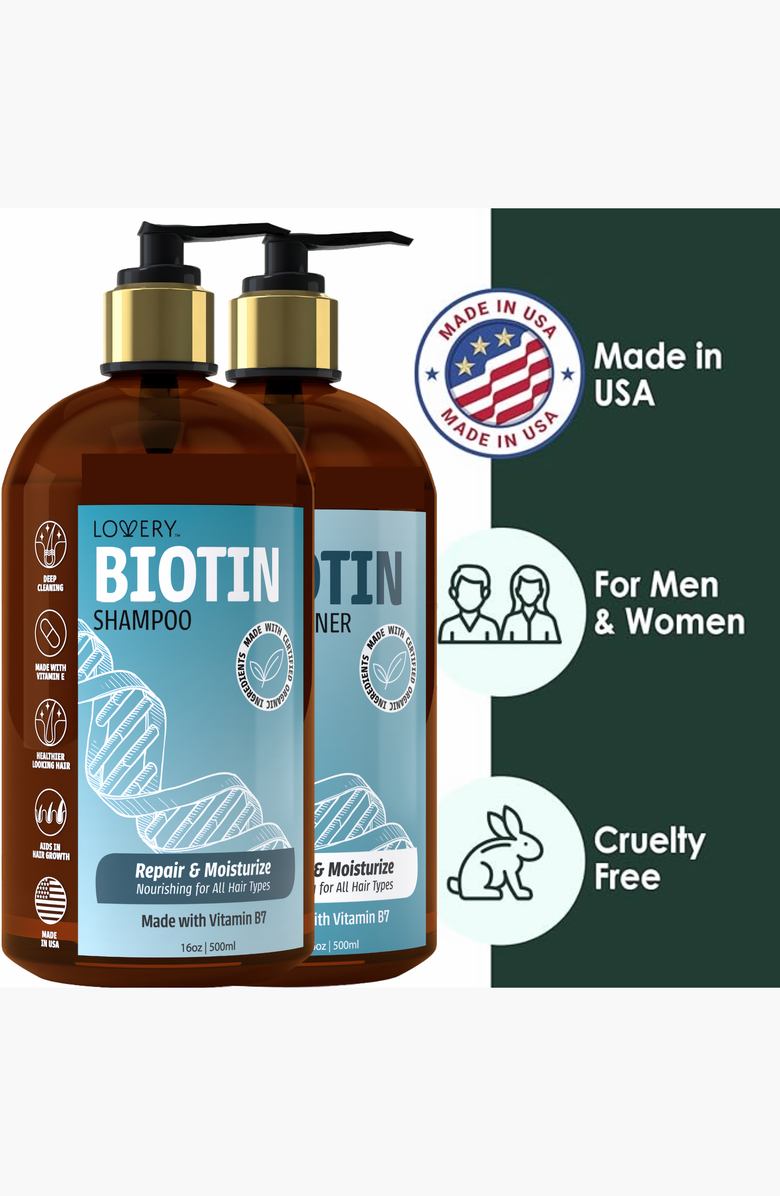 Lovery Biotin Shampoo and Conditioner Gift Set, Alternate, color, 